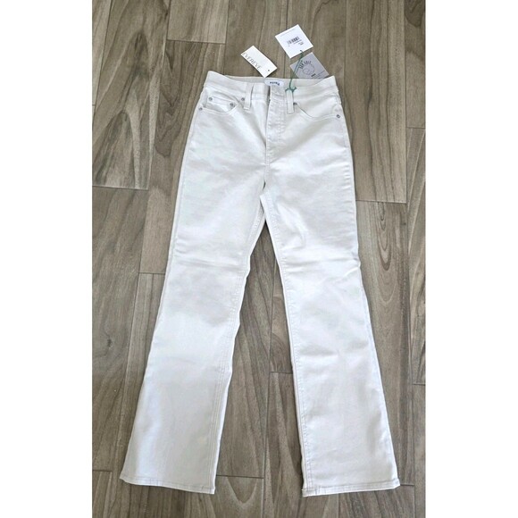 Pistola Denim - Pistola NWT Lennon High Rise Crop Boot Jeans Size 25 Ivory Luster Coated